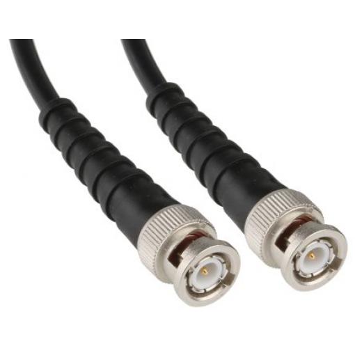 Koaxiální kabel, řada: BNC RG58, Černá Polyvinylchlorid, vnější průměr: 14.6 mm OD 5 m 50 Ω Telegartner S koncovkou