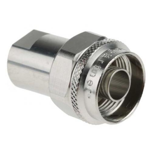 Telegartner Koaxiální konektor, řada: N Vnější, 50 Ω, orientace těla: Rovný, Kabel Konektor N Pájecí, 11GHz 165 °C -65