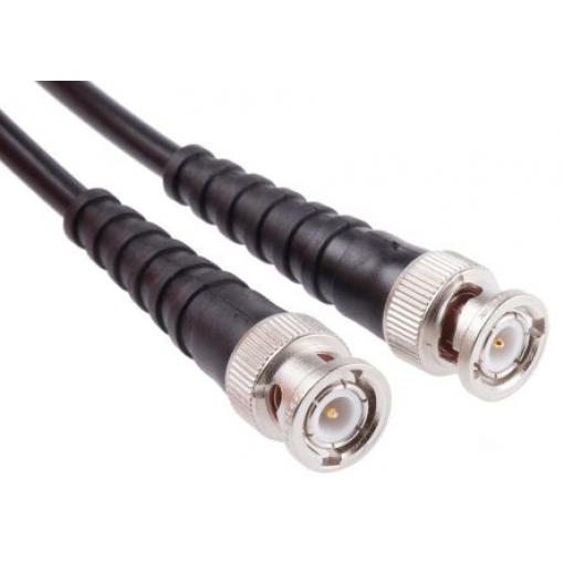 Koaxiální kabel, řada: BNC RG58C/U, Černá Polyvinylchlorid, vnější průměr: 14.6 mm OD 2 m 50 Ω Telegartner S koncovkou