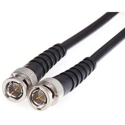 Koaxiální kabel, řada: BNC RG59, Černá Polyvinylchlorid, vnější průměr: 14.6 mm OD 5 m 75 Ω Telegartner S koncovkou