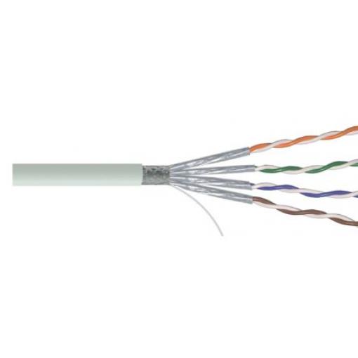 RS PRO Cat6a Ethernetové kabely, Šedá, Polyvinylchlorid, A: Pevný 100 m, B: Pevný, typ pláště: Stíněné