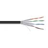 RS PRO Cat7 Ethernetové kabely, Černá, Polyvinylchlorid 100 m, typ pláště: U/FTP