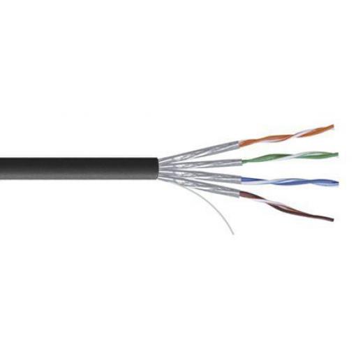 RS PRO Cat7 Ethernetové kabely, Černá, Nízko dýmivý bezhalogenový 100 m, typ pláště: U/FTP
