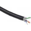 RS PRO Cat7 Ethernetové kabely, Černá, Polyvinylchlorid 100 m, typ pláště: SF/FTP