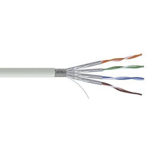 RS PRO Cat7 Ethernetové kabely, Šedá, Polyvinylchlorid 100 m, typ pláště: S/FTP