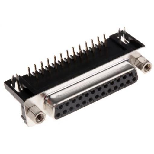 ASSMANN WSW Konektor D-Sub, řada: A-DF, počet kontaktů: 25, orientace těla: Pravý úhel 2.77 mm, Průchozí otvor Vnitřní,