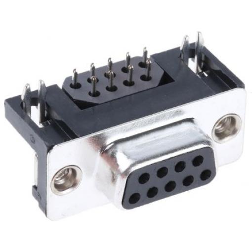 ASSMANN WSW Konektor D-Sub, řada: A-DF, počet kontaktů: 9, orientace těla: Pravý úhel 2.77 mm, Průchozí otvor Vnitřní,