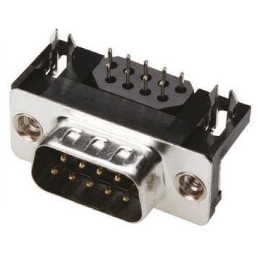 ASSMANN WSW Konektor D-Sub, řada: A-DS, počet kontaktů: 9, orientace těla: Pravý úhel 2.77 mm, Průchozí otvor Vnější,