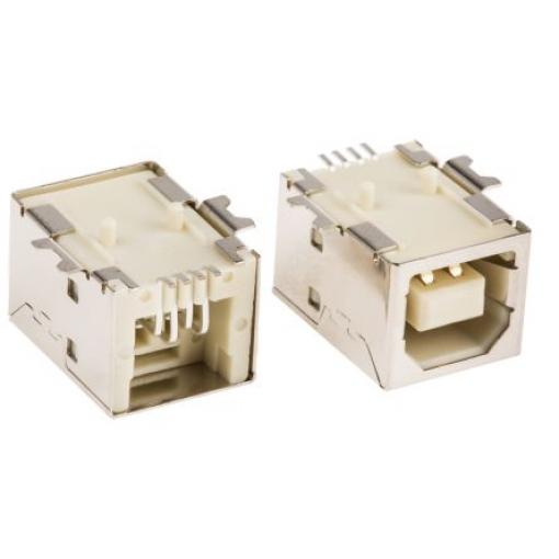 ASSMANN WSW Konektor USB, řada: A-USB Vnitřní, počet portů: 1portový, orientace těla: Pravý úhel USB typ B, 30 V, Povrch