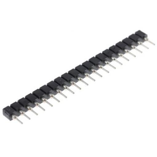 Patice PCB, řada: AW 127, orientace těla: Rovný, rozteč: 2.54 mm, počet kontaktů: 20, počet řad: 1, Průchozí otvor
