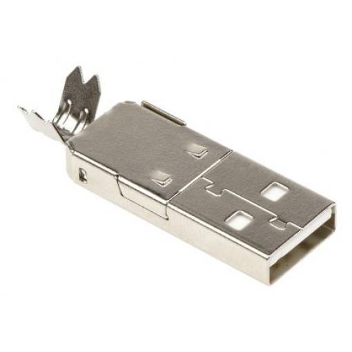 ASSMANN WSW Konektor USB, řada: A-USB Vnější, počet portů: 1portový, orientace těla: Rovný USB typu A, 30 V, Kabel USB