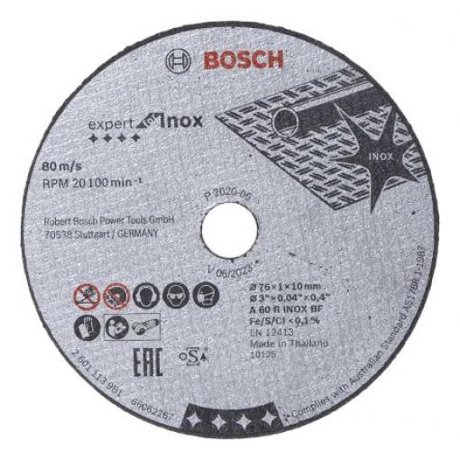 Řezný kotouč, řada: X Lock Karbid křemíku zrnitost 5 76 mm, tloušťka: 1 mm, max. bezpečná rychlost: 19500 rpm Bosch