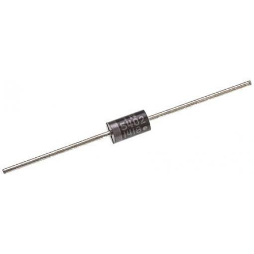 onsemi Dioda 1N5402RLG Nízký únik 3 A 200 V 1.6 ns, DO-41, počet kolíků: 2 kolíkový