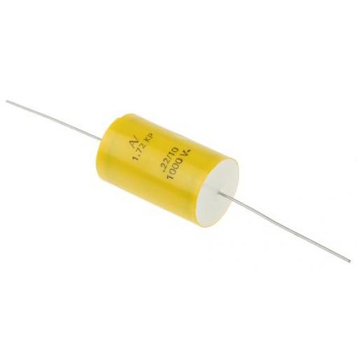 Vrstvové kondenzátory, řada: A72 220 nF ±20 % 1 kV dc 400 V ac, Průchozí otvor 1 mm KEMET