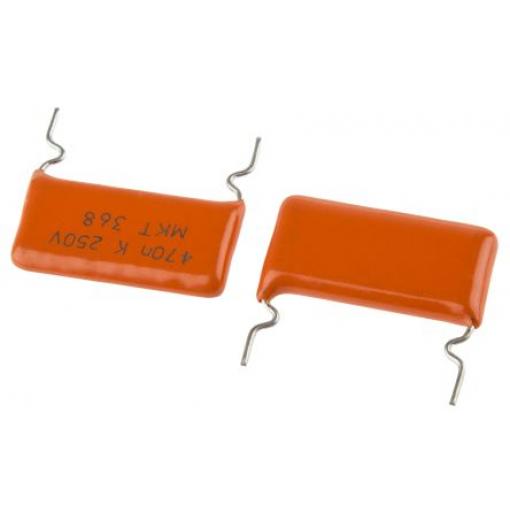 Vrstvové kondenzátory, řada: MKT368, Průchozí otvor 470 nF 160 V ac 250 V dc Vishay 0.8 mm