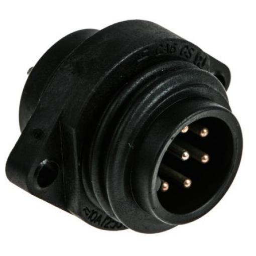 Kulatý konektor, počet kontaktů: 6, Montáž na přírubu, velikost: 21.8 mm Hirschmann, pohlaví kontaktu: Vnější, orientace