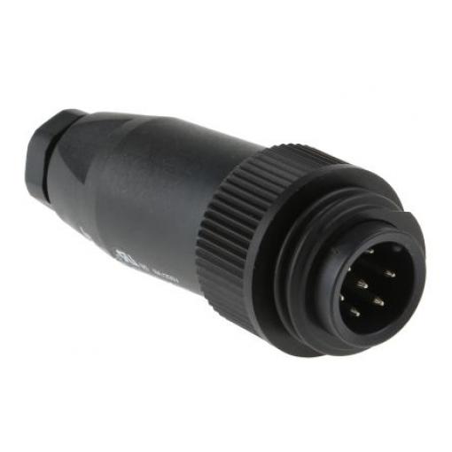 Kulatý konektor, počet kontaktů: 7, Kabel binder, pohlaví kontaktu: Vnější, orientace těla: Rovný Zástrčka, řada: 693