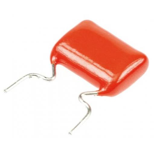 Vrstvové kondenzátory, řada: MKT368, Průchozí otvor 100 nF 63 V ac 100 V dc Vishay 0.6 mm
