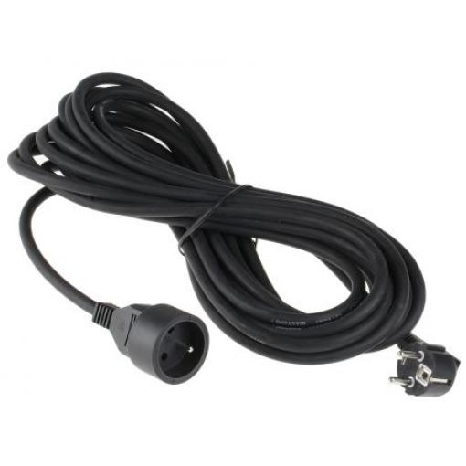 RS PRO Prodlužovací kabel, délka kabelu: 10 m, 60 V CEE 7/7 německá Schuko / francouzská Černá, Černá Polyvinylchlorid