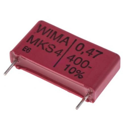 Vrstvové kondenzátory, řada: MKS4, Průchozí otvor 470 nF 200 V ac 400 V dc WIMA 0.8 mm