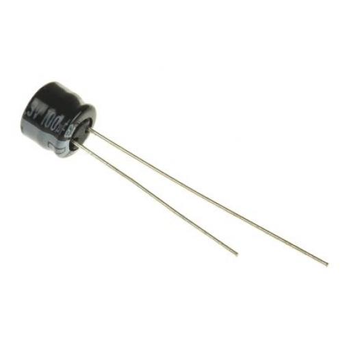 Kondenzátor, řada: KS-A 100 μF ±20 % 6.3 V dc Radiální vedení ECEA0JKS101, Radiální, Průchozí otvor AEC-Q200 Panasonic