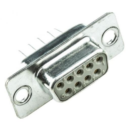 HARTING Konektor D-Sub, řada: D-Sub, počet kontaktů: 9, orientace těla: Rovný 2.74 mm, Průchozí otvor Vnitřní,