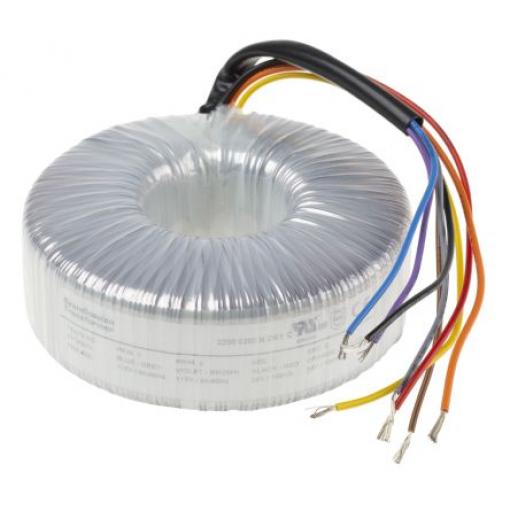 RS PRO Toroidní transformátor, počet výstupů: 2, primární napětí: 2 x 115 V ac, sekundární napětí: 2 x 24 V ac 1000 VA,