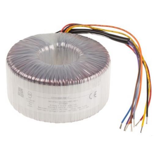 RS PRO Toroidní transformátor, počet výstupů: 2, primární napětí: 2 x 115 V ac, sekundární napětí: 2 x 115 V ac 300 VA,
