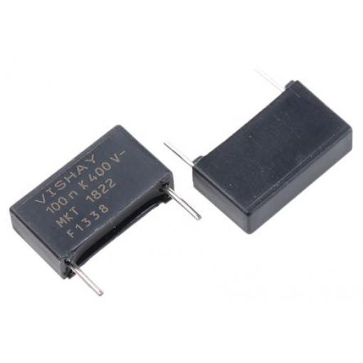 Vrstvové kondenzátory, řada: MKT 1822, Průchozí otvor 100 nF 200 V ac 400 V dc Vishay 0.8 mm