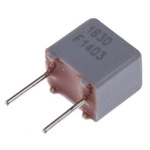 Vrstvové kondenzátory, řada: KP 1830 3.3 nF ±1 % 630 V dc 40 V ac, Průchozí otvor 0.5 mm Vishay