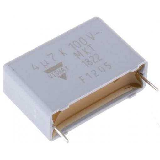 Vrstvové kondenzátory, řada: MKT 1822, Průchozí otvor 4.7 μF 63 V ac 100 V dc Vishay 0.8 mm