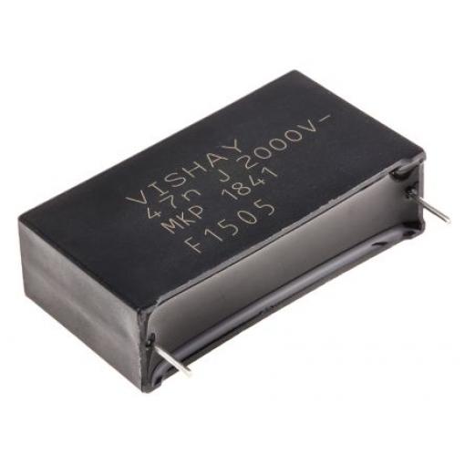 Vrstvové kondenzátory, řada: MKP1841 47 nF ±5 % 2 kV dc 700 V ac, Průchozí otvor 0.8 mm Vishay
