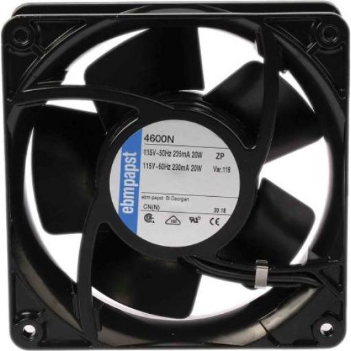 ebm-papst Axiální ventilátor, řada: 4000 N, průtok vzduchu: 180 m³/h 18 W 115V ac 157 mA IP20 119 mm 119mm 38 mm