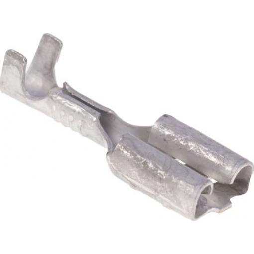 TE Connectivity Zásuvný konektor, řada: FASTON .250 Neizolované, 6.35 x 0.81 mm, Černá Vnitřní, celková délka: 0.805 in,