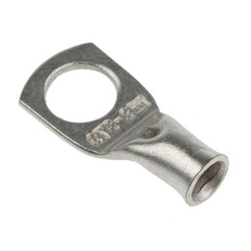 Očková koncovka krimpovací, řada: CT6, pokovení: Cín, M8, Šedá, 150 °C, max. AWG: 10 AWG, Neizolované, RS PRO
