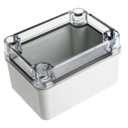 Fibox Pouzdro, řada: Piccolo IP67, IP66 Nestíněný barva Šedá IK08 barva Průhledné Polykarbonát 110 mm 65 mm 80 mm