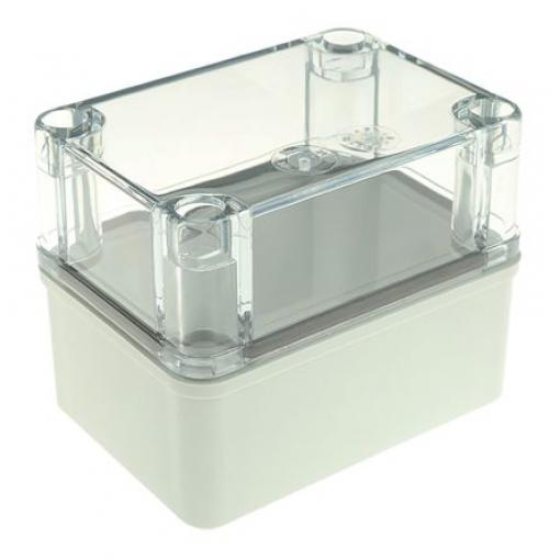 Fibox Pouzdro, řada: Piccolo IP66, IP67 Nestíněný barva Šedá IK08 barva Průhledné Polykarbonát 110 mm 85 mm 80 mm