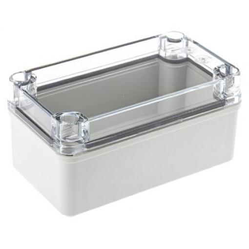 Fibox Pouzdro, řada: Piccolo IP66, IP67 Nestíněný barva Šedá IK08 barva Průhledné Polykarbonát 140 mm 65 mm 80 mm