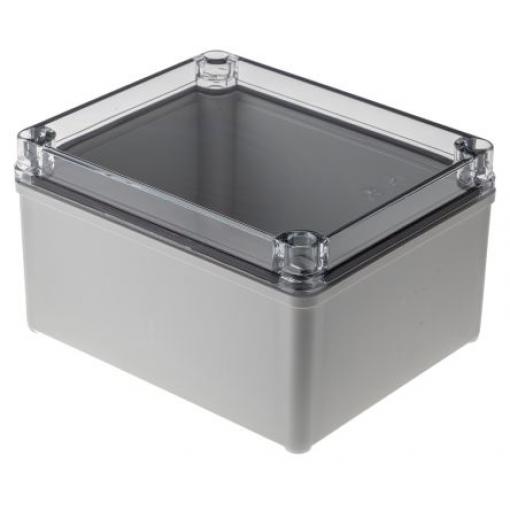Fibox Pouzdro, řada: Piccolo IP66, IP67 Nestíněný barva Šedá IK08 barva Průhledné Polykarbonát 170 mm 95 mm 140 mm