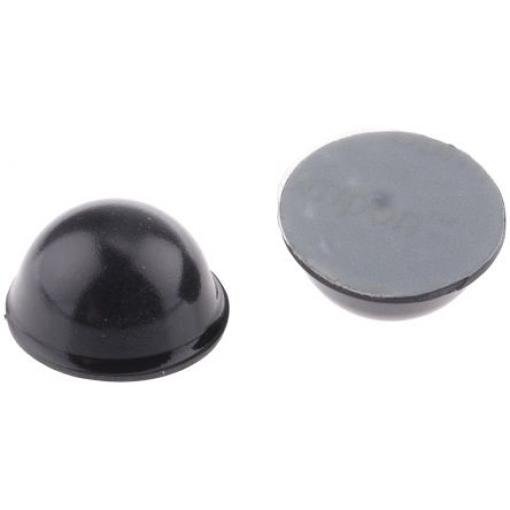 SJ 5017 BLACK 3M Polokulový Polyuretan Samolepicí nohy 19 mm 9.6mm 9.6 mm