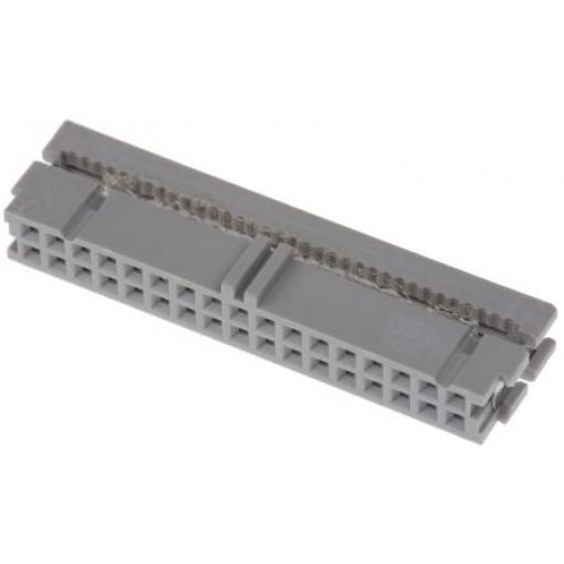 Konektor IDC, řada: 3000, rozteč: 2.54mm, počet kontaktů: 34, počet řad: 2, orientace těla: Pravý úhel, Samice, IDC,