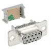 Konektor D-Sub IDC, řada: 8300, rozteč: 2.74mm, počet kontaktů: 9, orientace těla: Pravý úhel, Samice, materiál