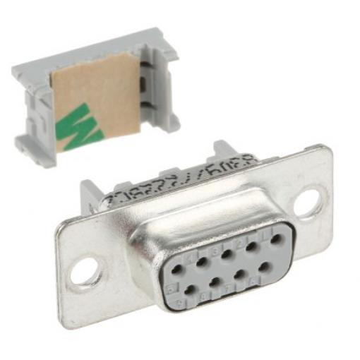 Konektor D-Sub IDC, řada: 8300, rozteč: 2.74mm, počet kontaktů: 9, orientace těla: Pravý úhel, Samice, materiál