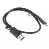 Roline Kabel USB Vnější, A: USB typu A, 500 mm Vnější, Černá, B: USB typu C