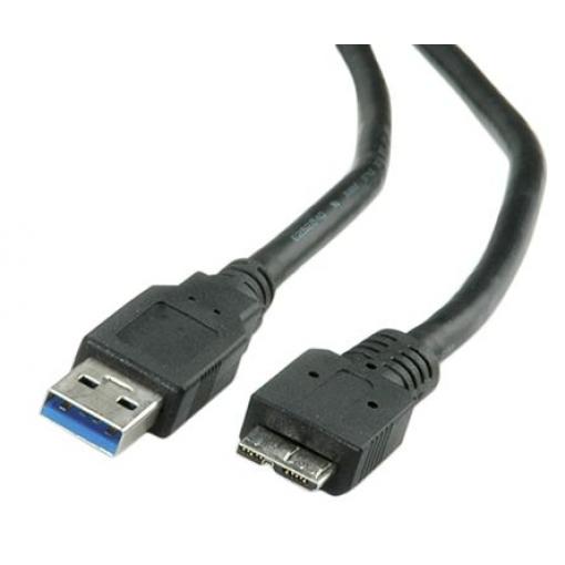 Roline Kabel USB Vnější, A: USB typu A, 150 mm Vnější, Černá, B: Micro USB typ B