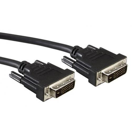 Roline, A: Vnější Duální propojení DVI-D, B: Vnější DVI-D 15 m Kabel DVI, Černá, Polyvinylchlorid