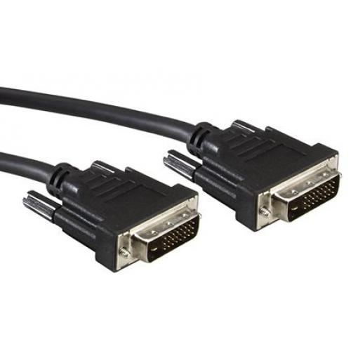 Roline, A: Vnější Duální propojení DVI-D, B: Vnější DVI-D 20 m Kabel DVI, Černá, Polyvinylchlorid