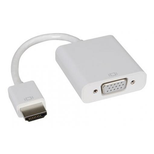 Roline AV adaptér, orientace těla: Rovný, adaptér z typu: HDMI Vnější, VGA, adaptér z typu: HDMI Vnitřní, Bílá, materiál