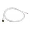 Roline Kabel USB Vnější, A: USB typu A, 1.8 m Vnější, Bílá, B: Lightning