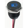 Indikátor pro montáž do panelu, řada: Q 16 Modrá, typ žárovky: Indikátor LED Olověný drát APEM 13.2V dc 16 mm, IP67